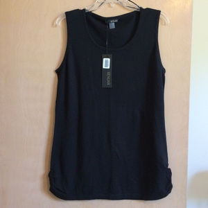 Renuar Women's Black Shell Sleeveless Top Shirt L